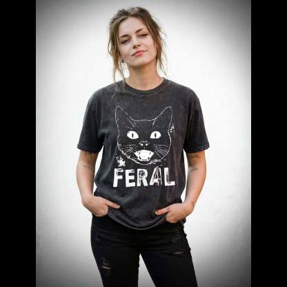 Feral Cat Washed T-shirt