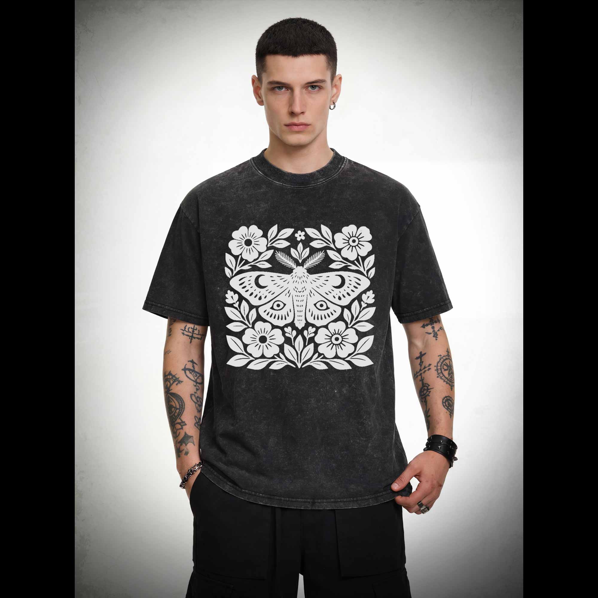 Moth Block Washed T-shirt