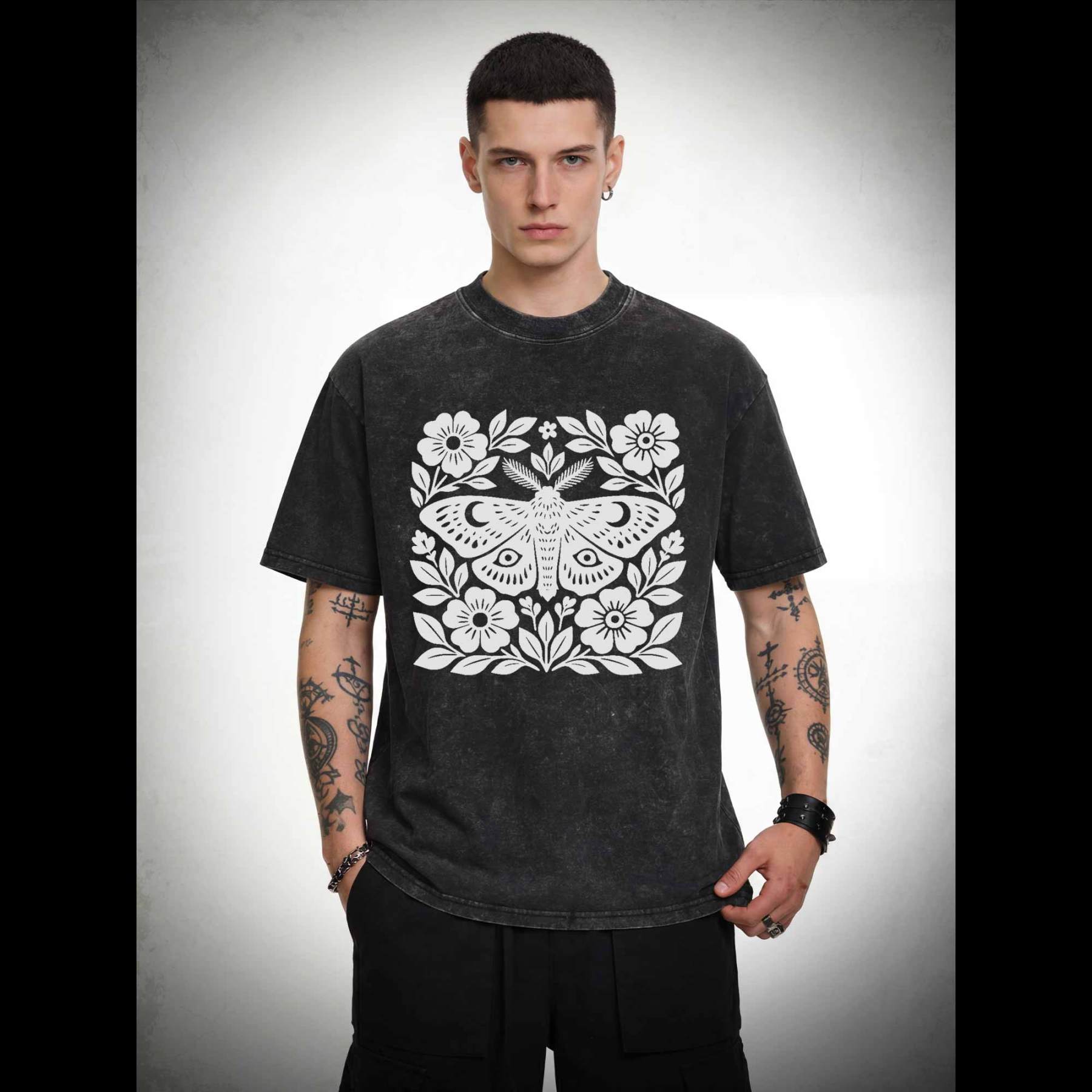 Moth Block Washed T-shirt