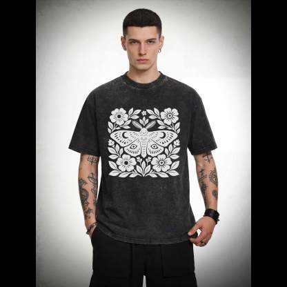 Moth Block Washed T-shirt