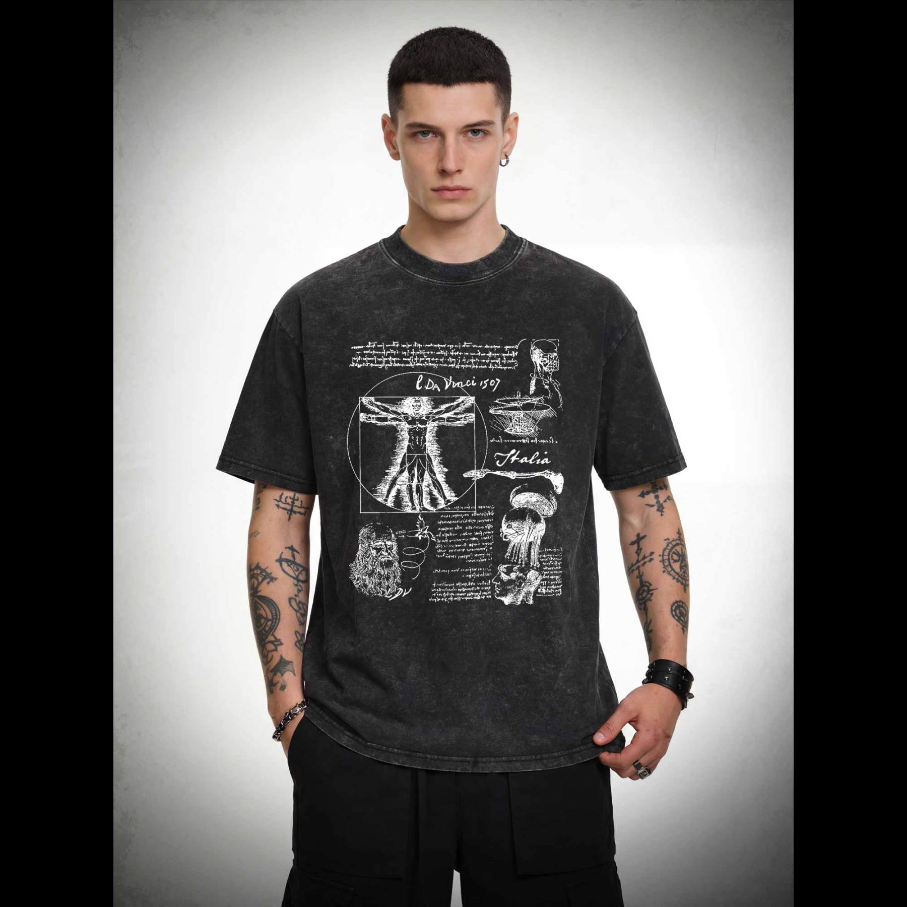 Anatomical Sketch Washed T-shirt