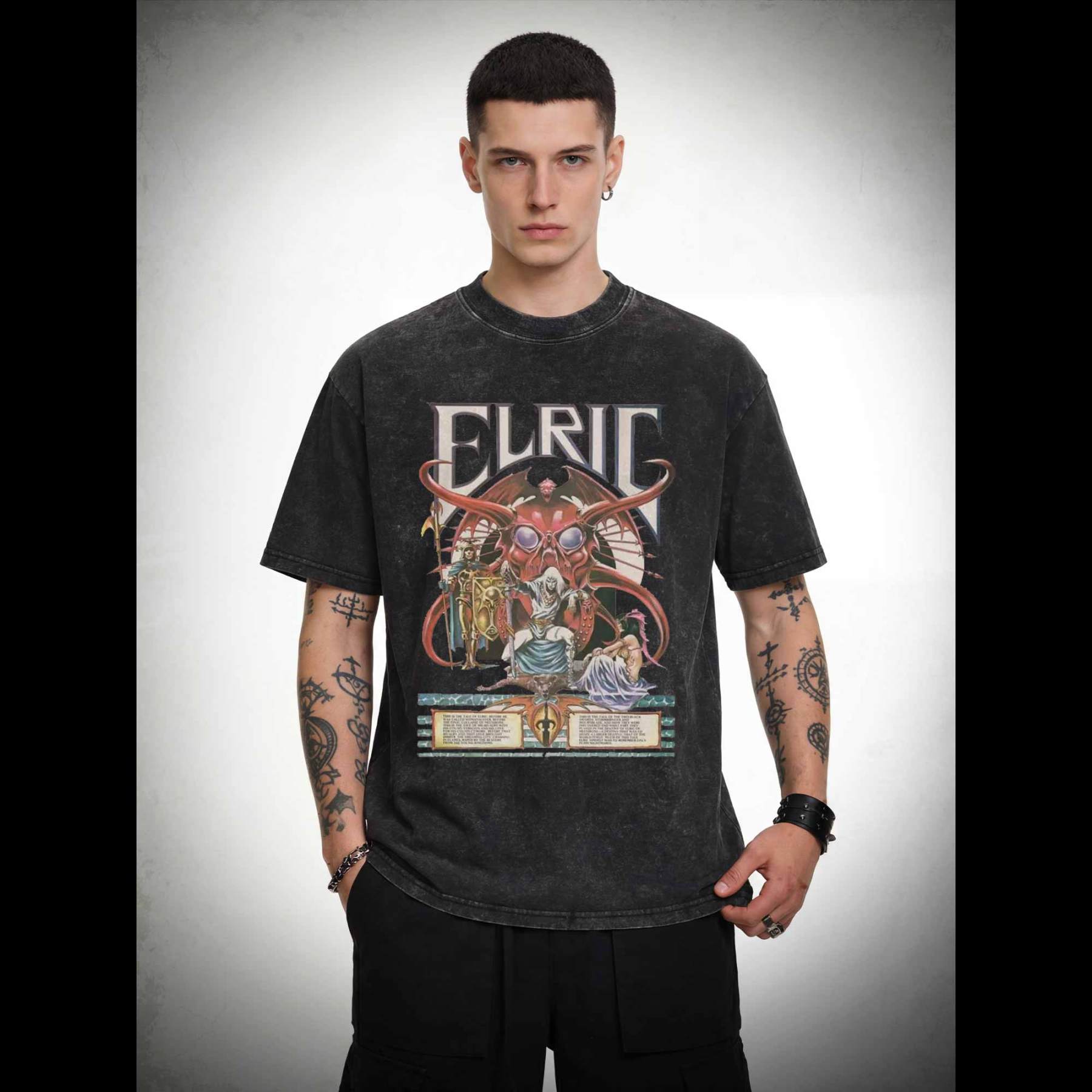 Blood and Souls for My Lord Arioch Washed T-shirt