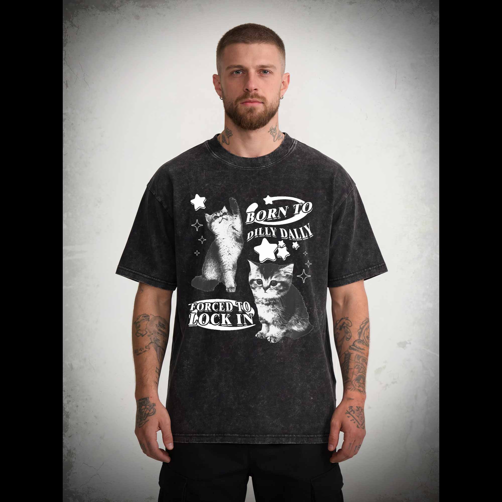 Born to Dilly Dally Forced to Lock on Washed T-shirt