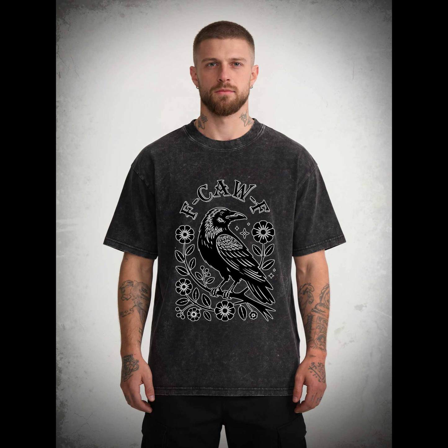 F-caw-f Washed T-shirt
