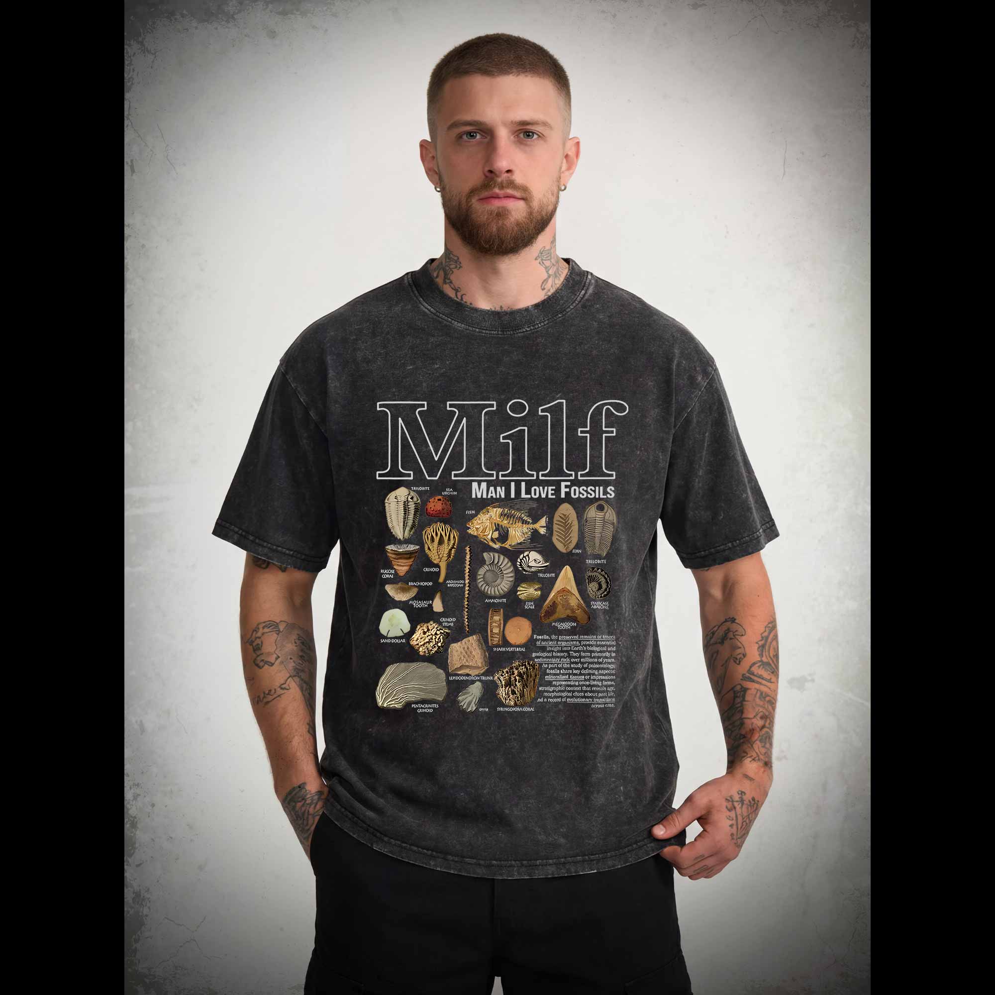 Man I Love Fossils Washed T-shirt