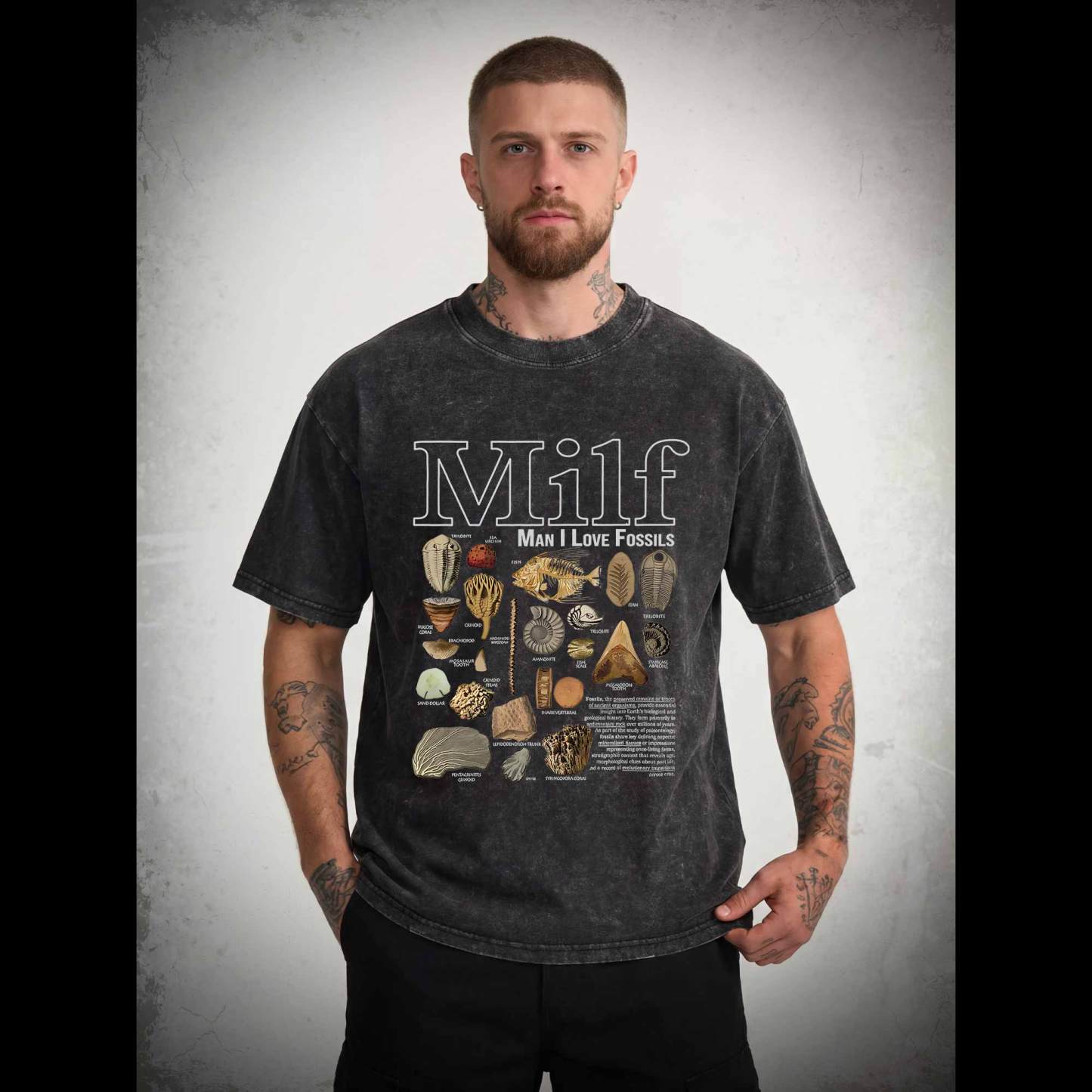 Man I Love Fossils Washed T-shirt