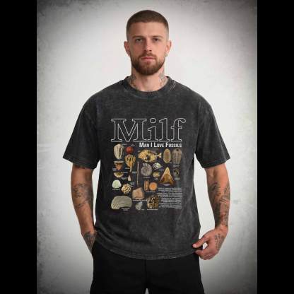 Man I Love Fossils Washed T-shirt