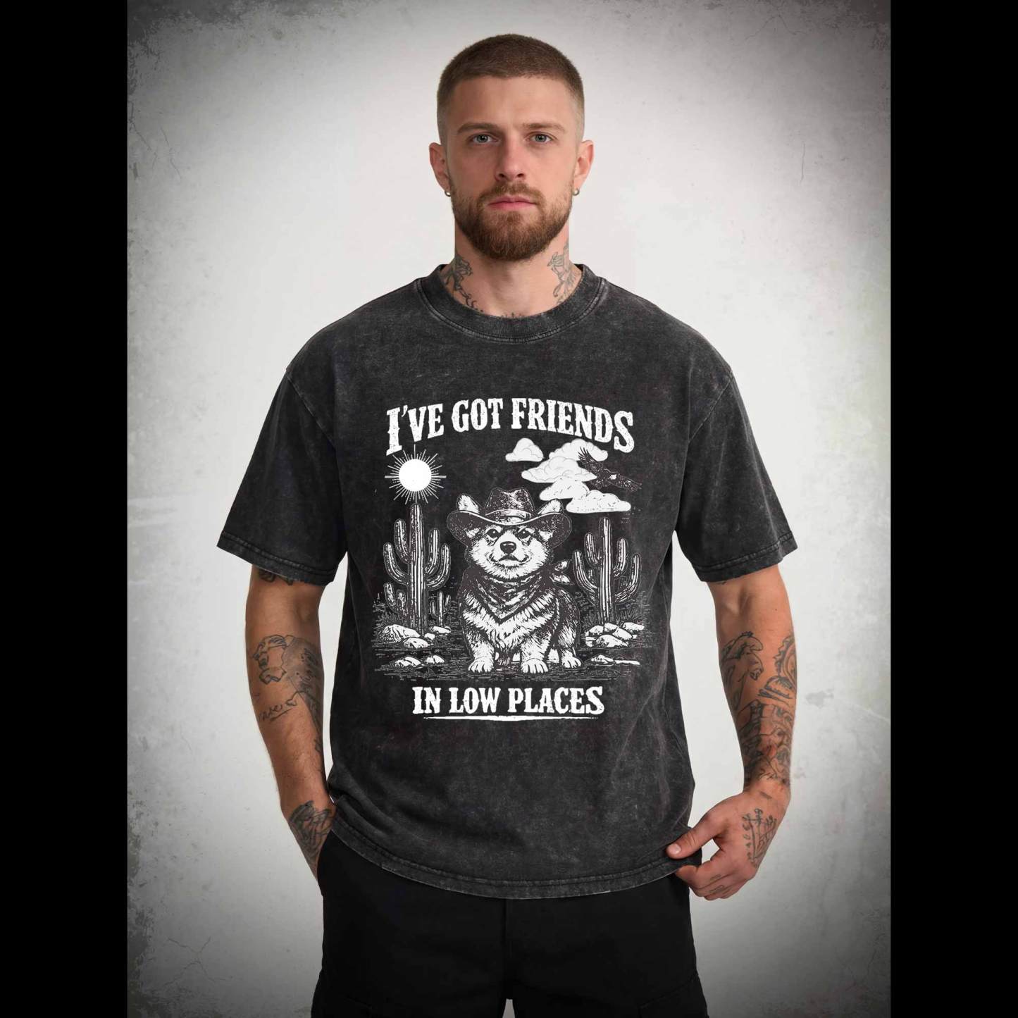 I've Got Friends in Low Places Washed T-shirt