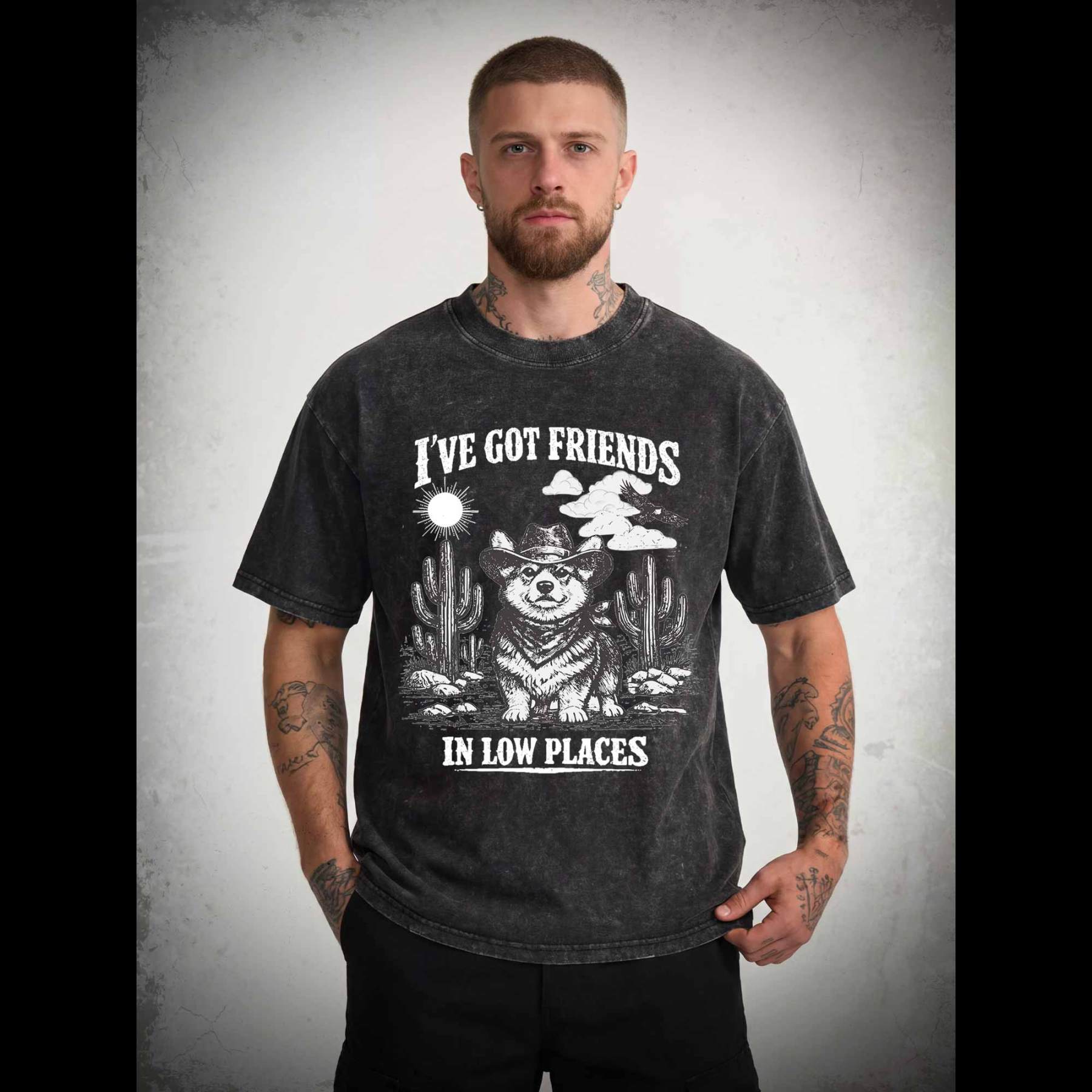 I've Got Friends in Low Places Washed T-shirt