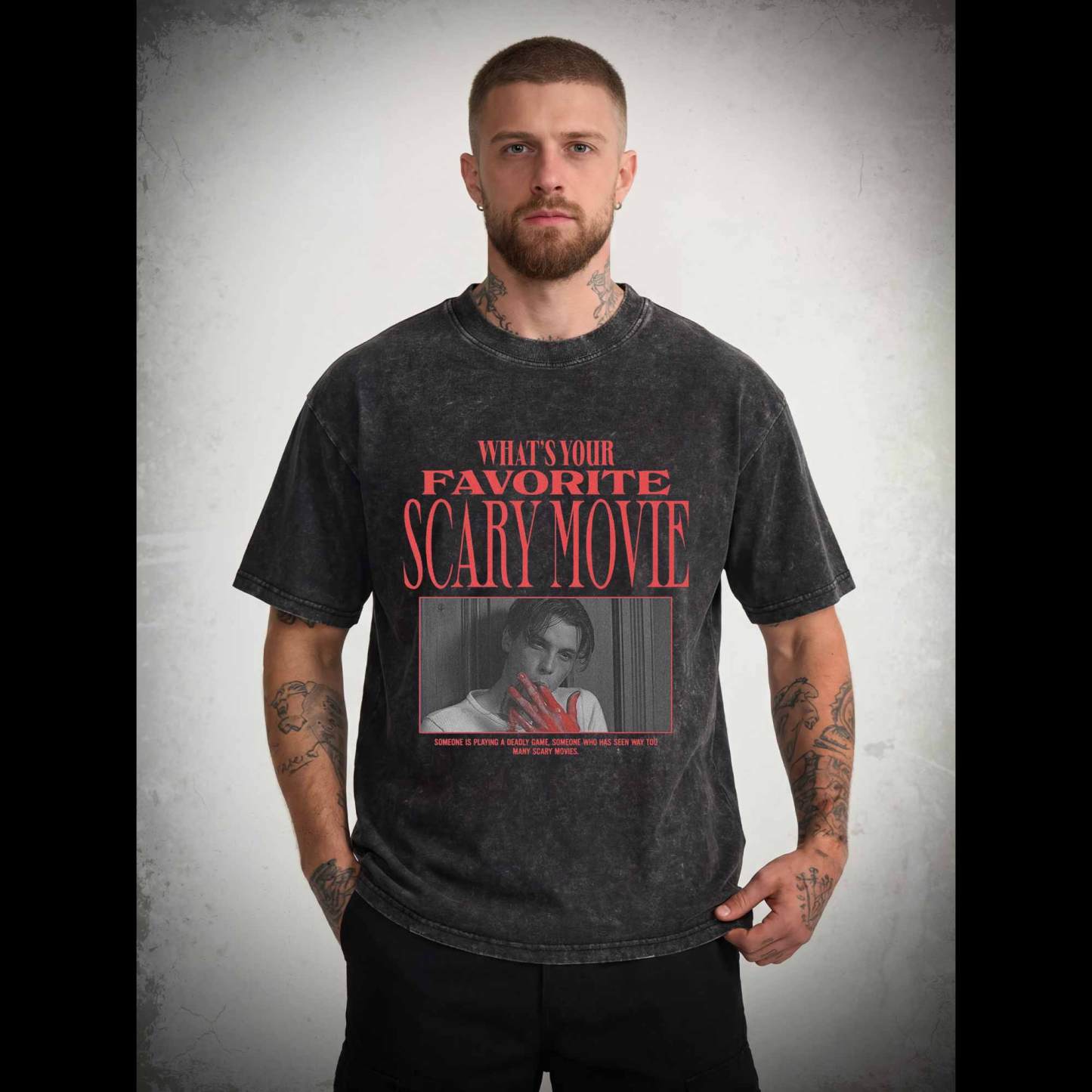 What's Your Favorite Scary Movie Washed T-shirt