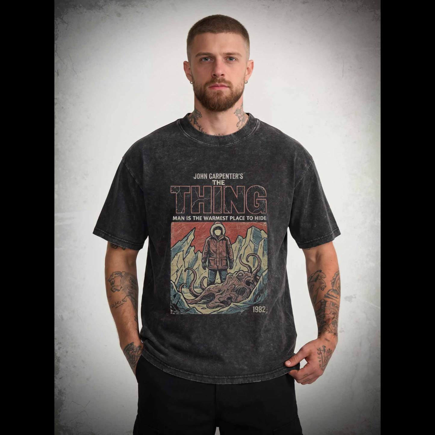 Man is the Warmest Place to Hide Washed T-shirt