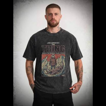 Man is the Warmest Place to Hide Washed T-shirt