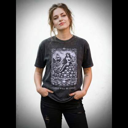 Girls will be Girls Washed T-shirt