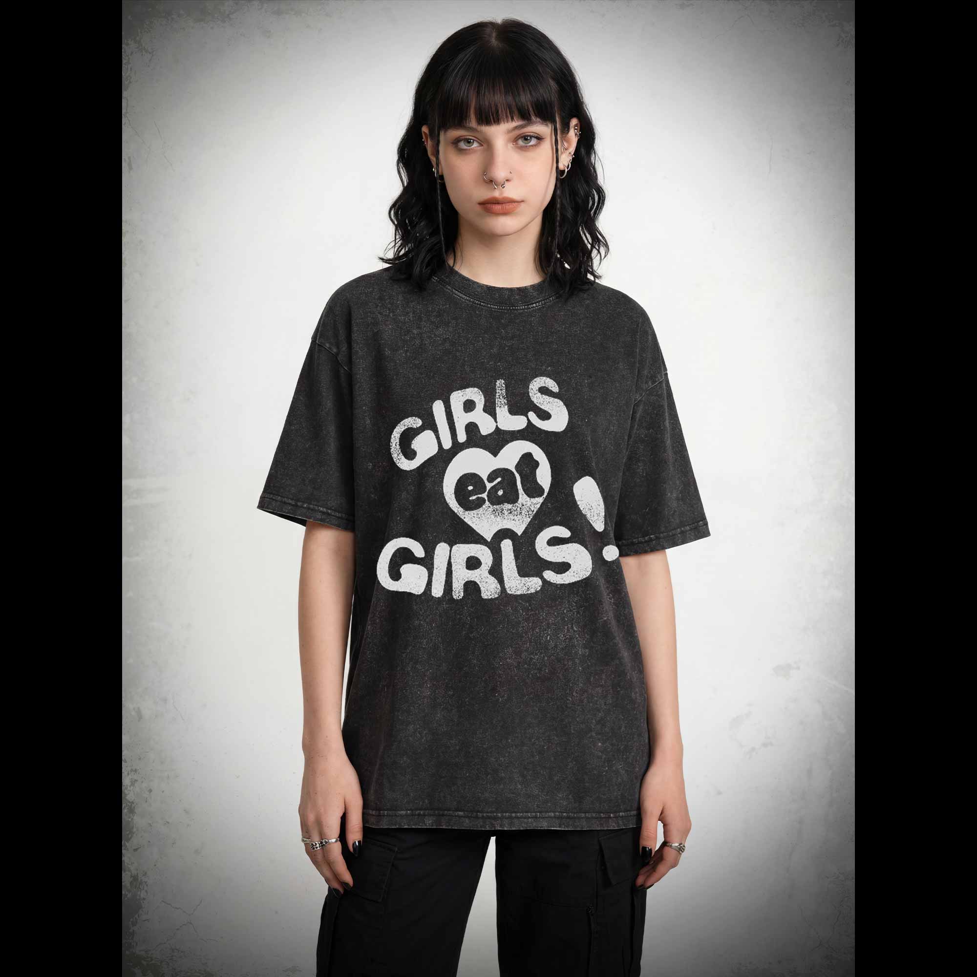 Girls Eat Girls Washed T-shirt
