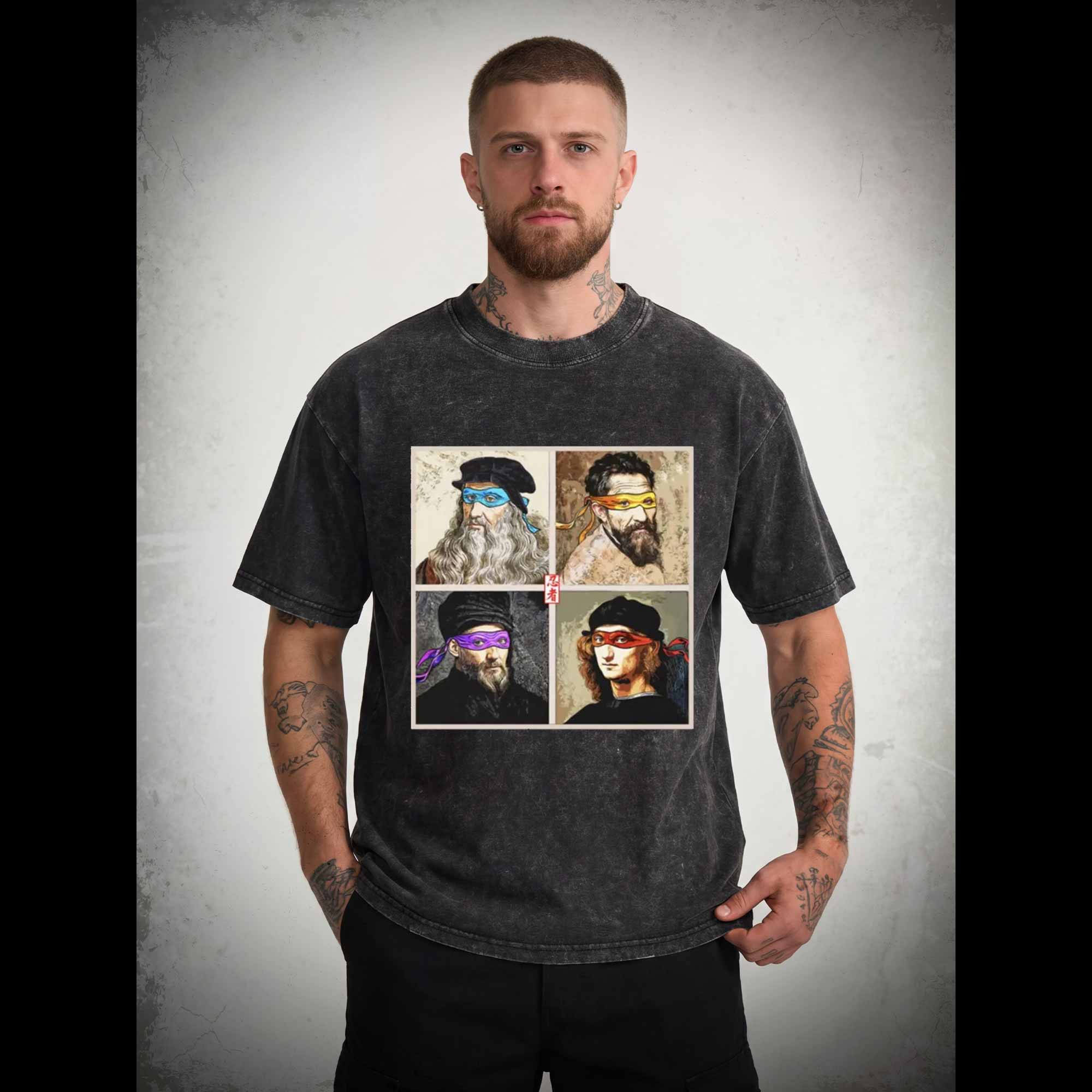 Masters of the Renaissance in the Light Washed T-shirt