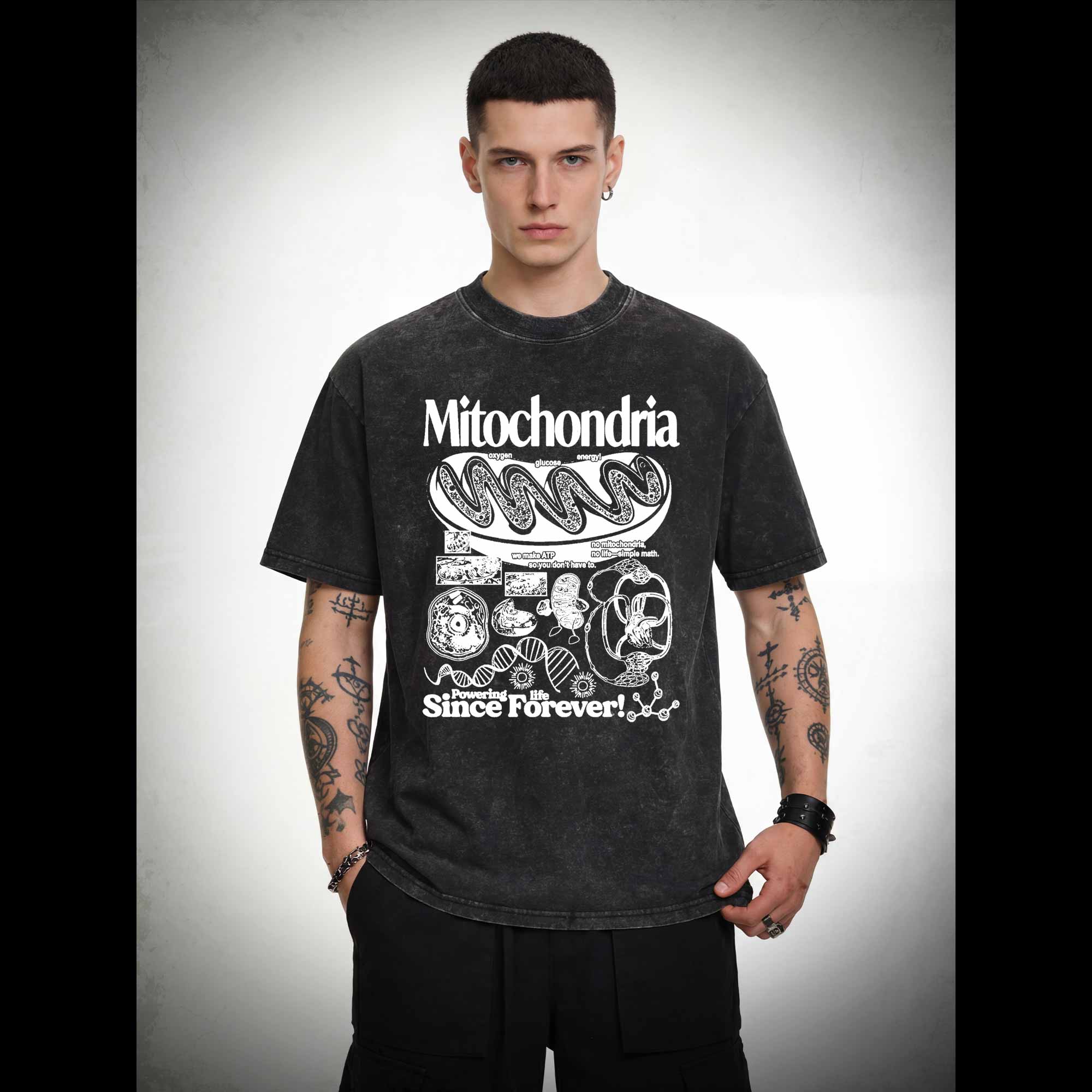 Mitochondria Washed T-shirt