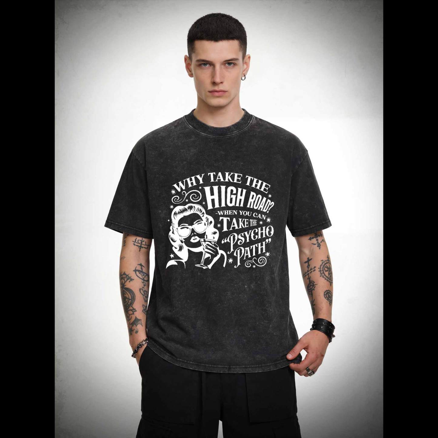 Why Take the High Road Washed T-shirt