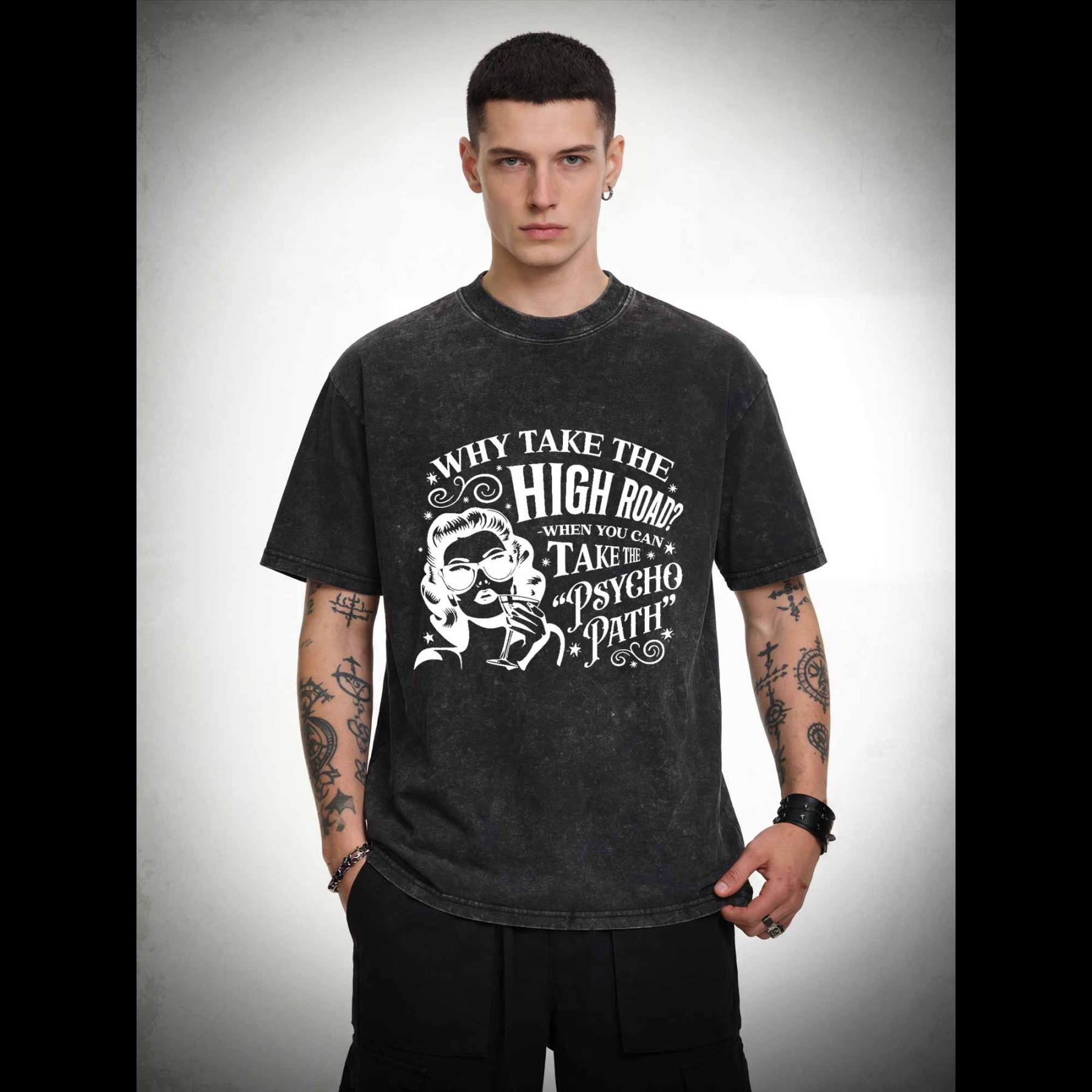Why Take the High Road Washed T-shirt