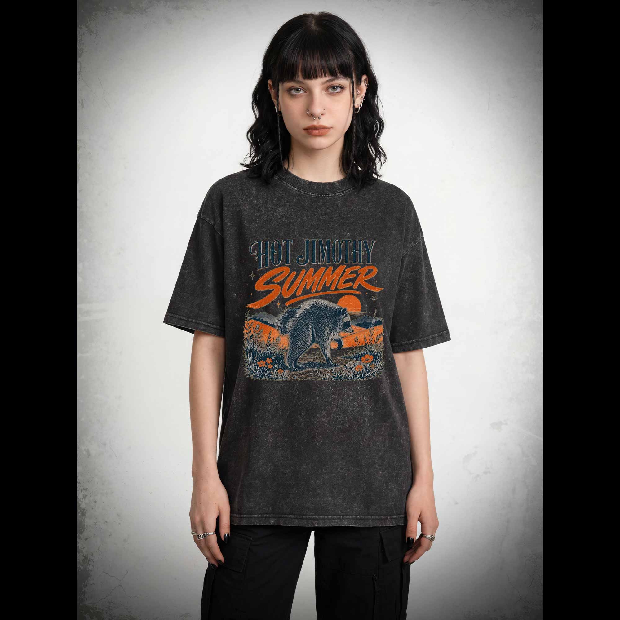 Hot Jimothy Summer Washed T-shirt