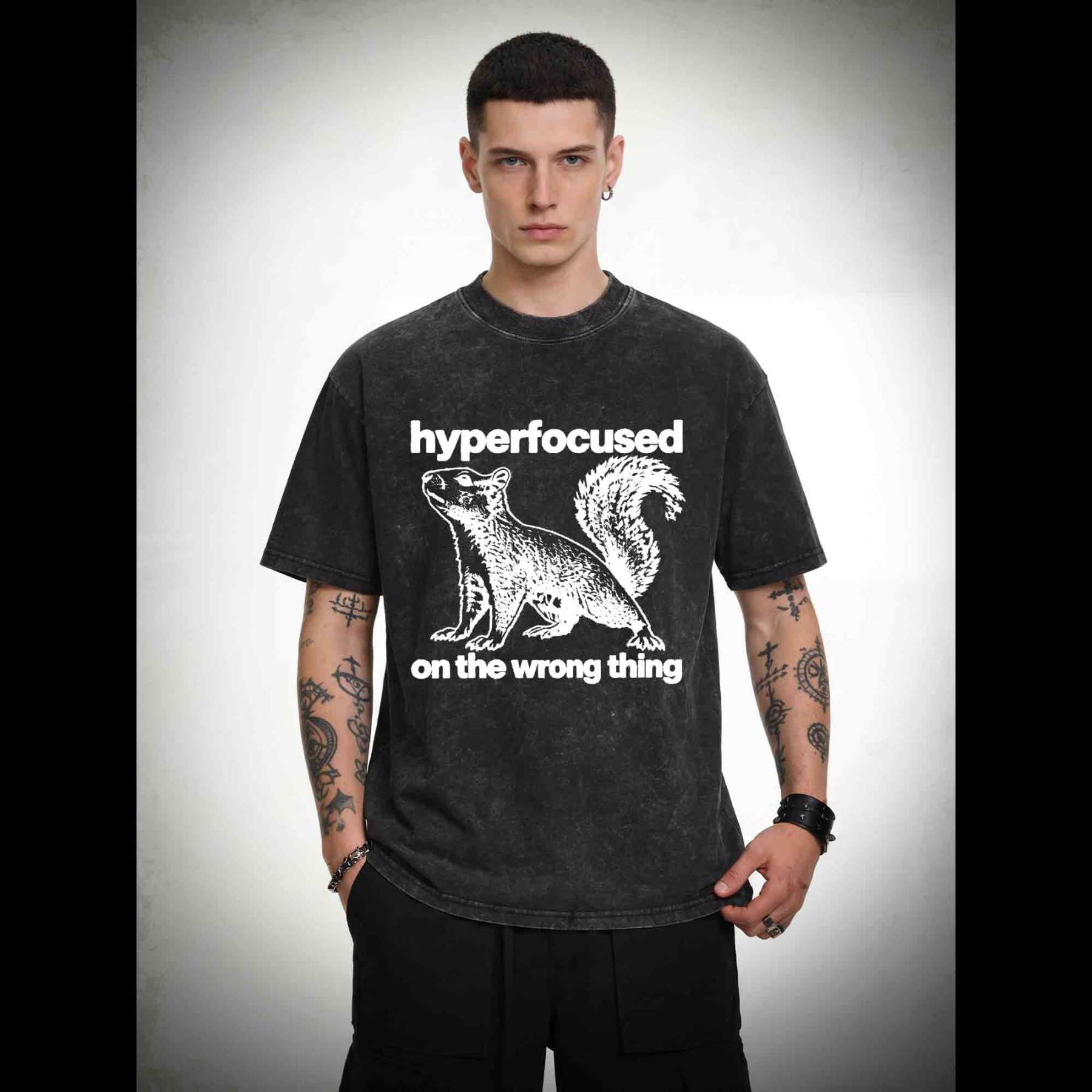 Hyperfocused on the Wrong Thing Washed T-shirt