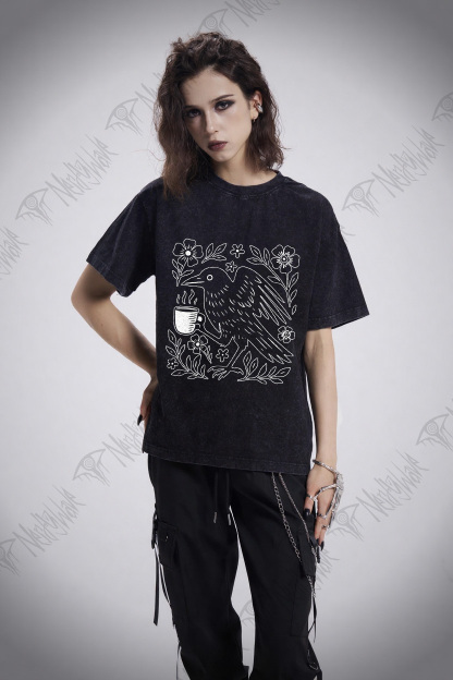 Bird Coffee Washed T-shirt