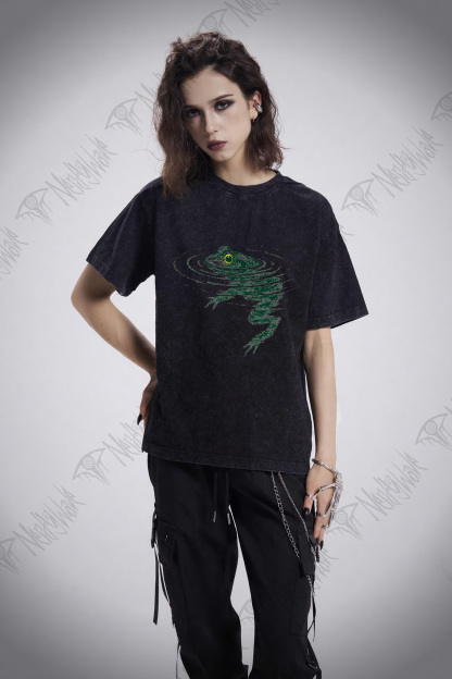Frog Swimming Washed T-shirt