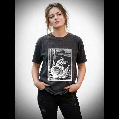 Medieval Snail Rider Washed T-shirt