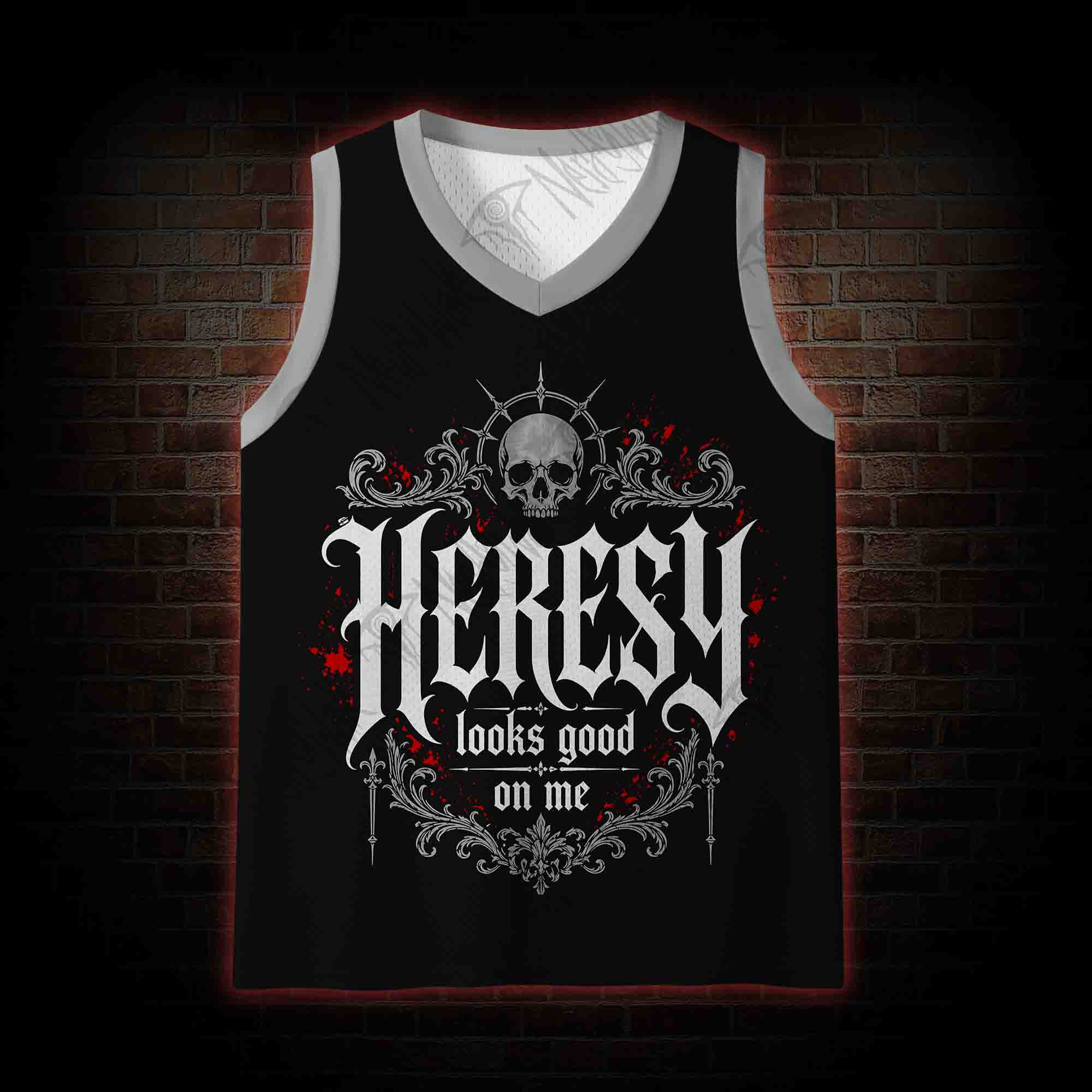 Heresy Looks Good on Me  Mesh Jersey Tank Top