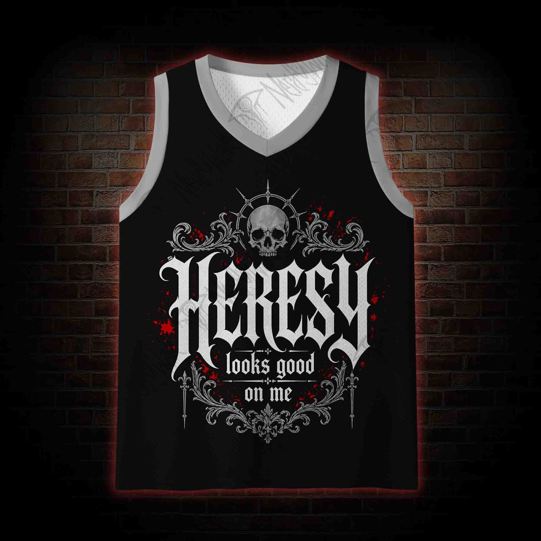 Heresy Looks Good on Me  Mesh Jersey Tank Top