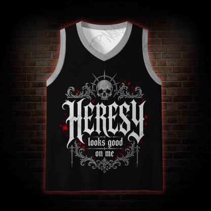 Heresy Looks Good on Me  Mesh Jersey Tank Top