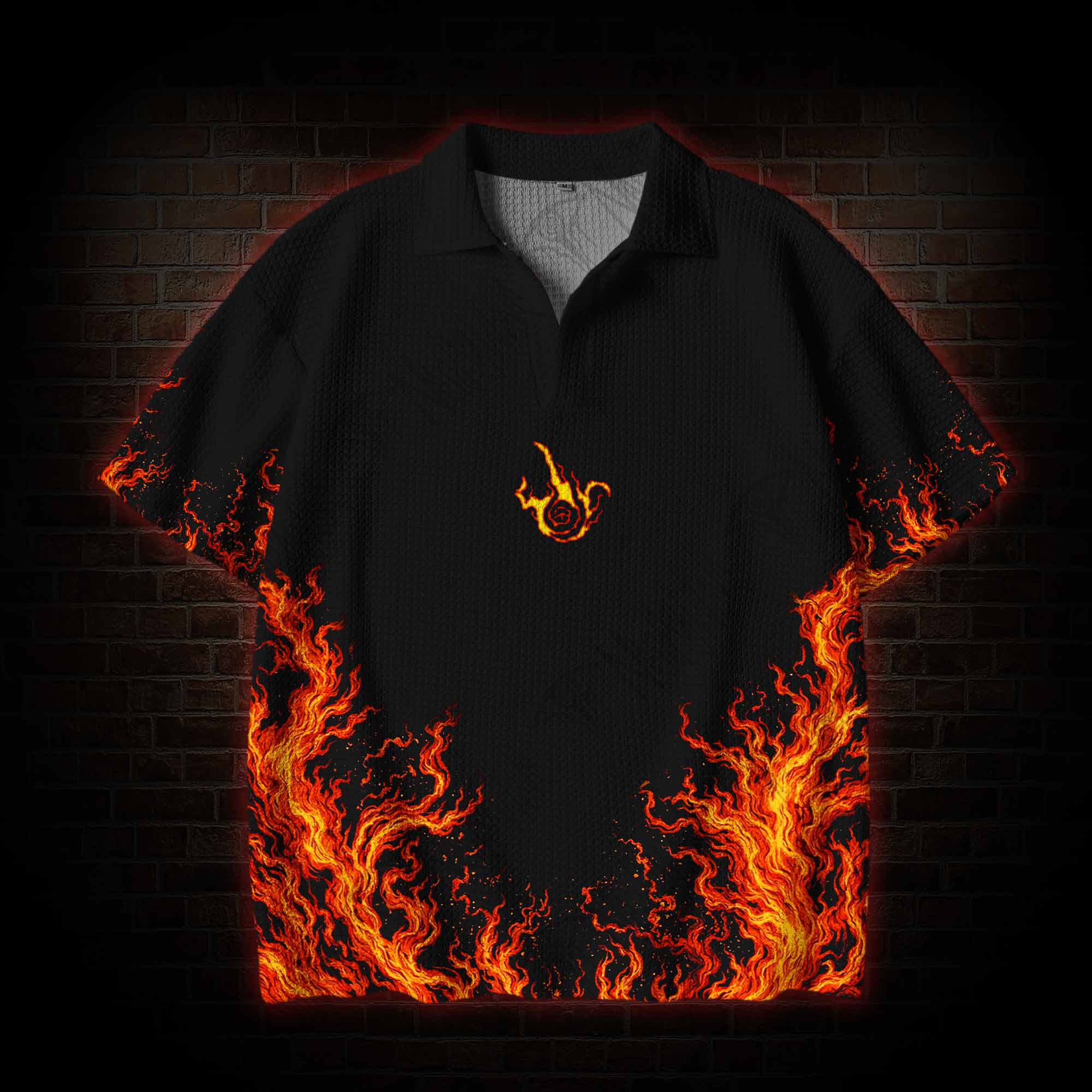 Forgive Me Retro Crochet Knit Polo Shirt