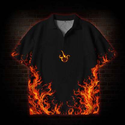 Forgive Me Retro Crochet Knit Polo Shirt