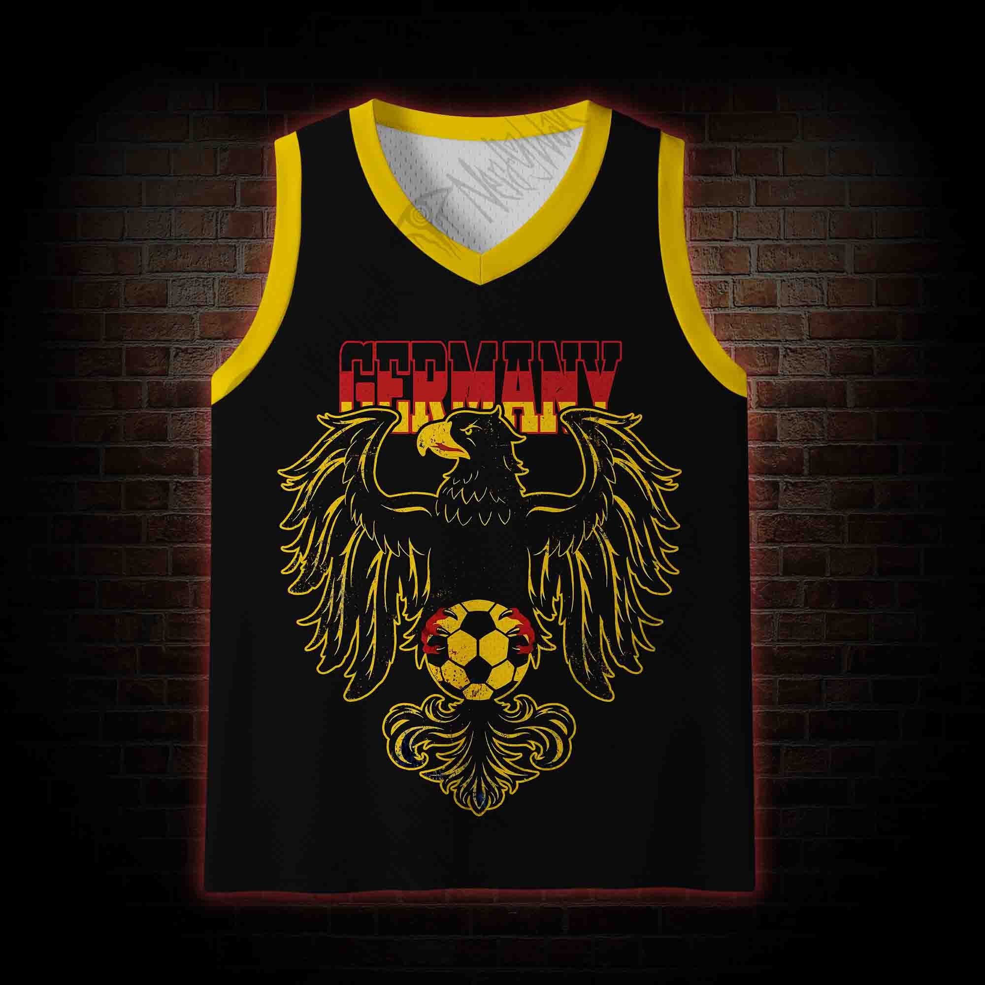 Personalized Bald Eagle Football Mesh Jersey Tank Top