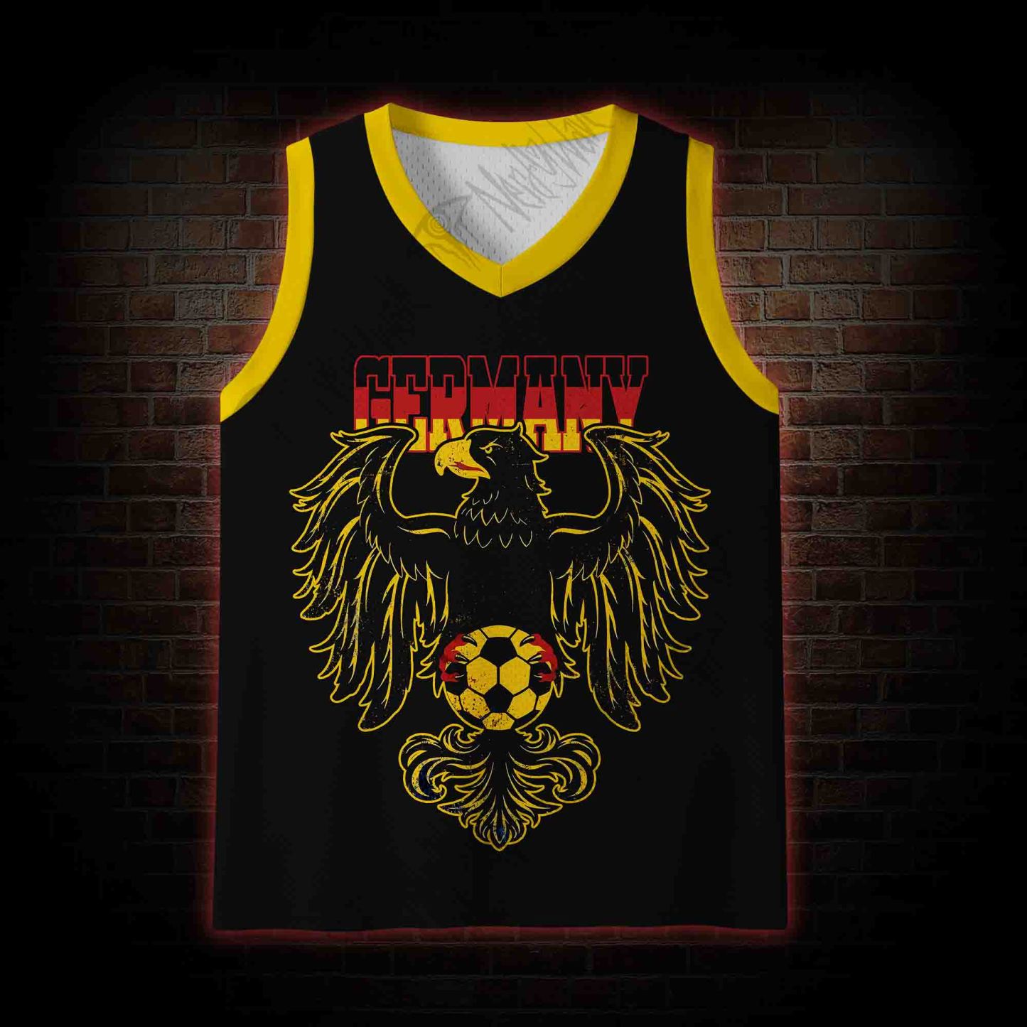 Personalized Bald Eagle Football Mesh Jersey Tank Top