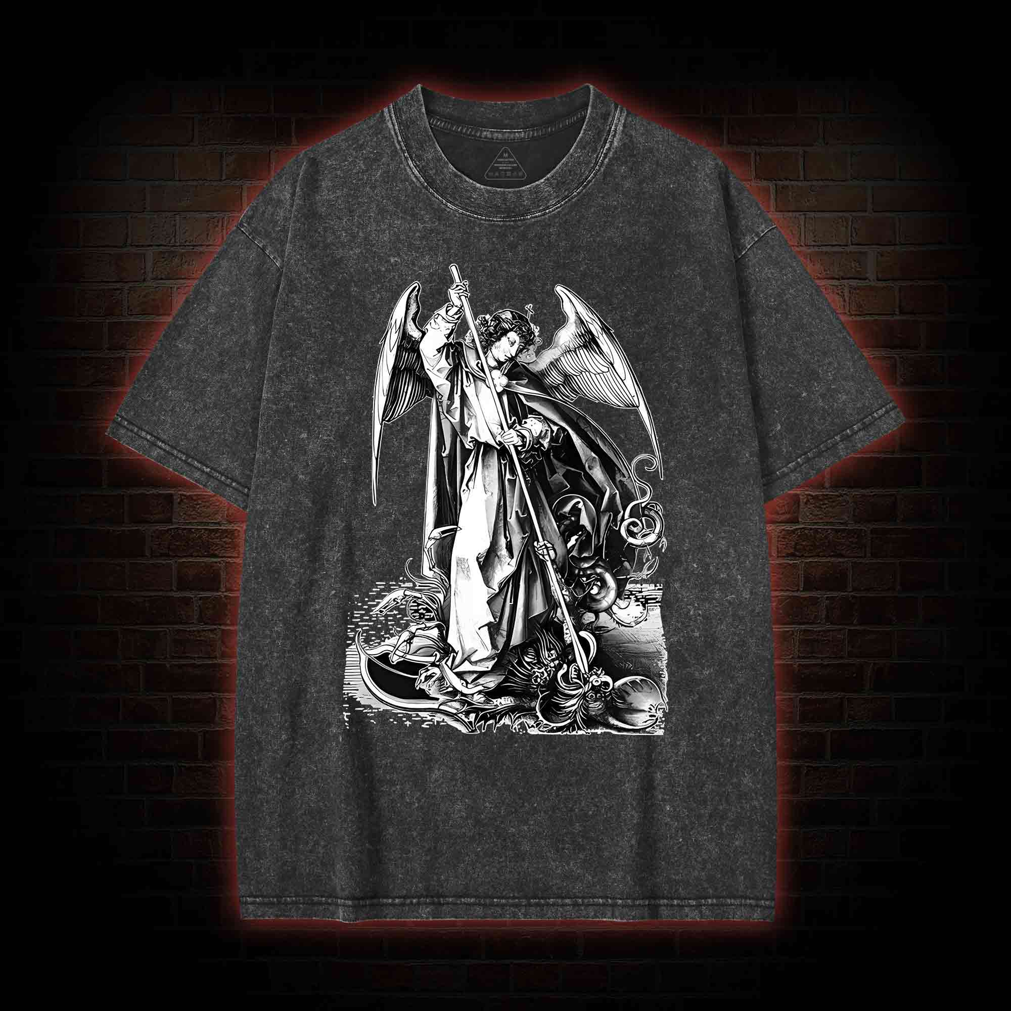 St Michael Archangel Washed T-shirt