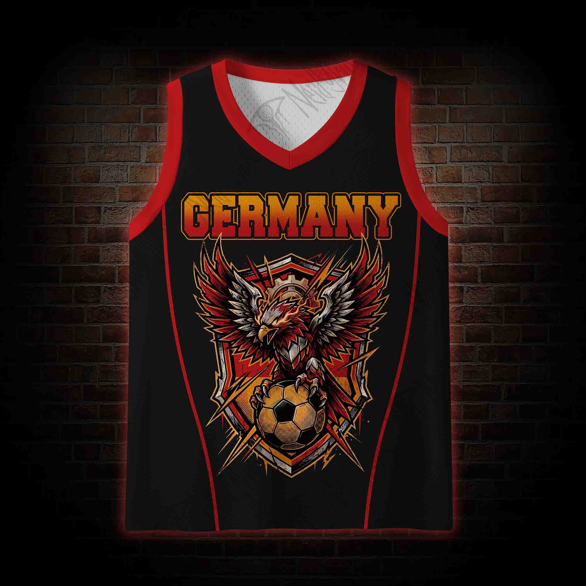 Personalized Bald Eagle Football Mesh Jersey Tank Top