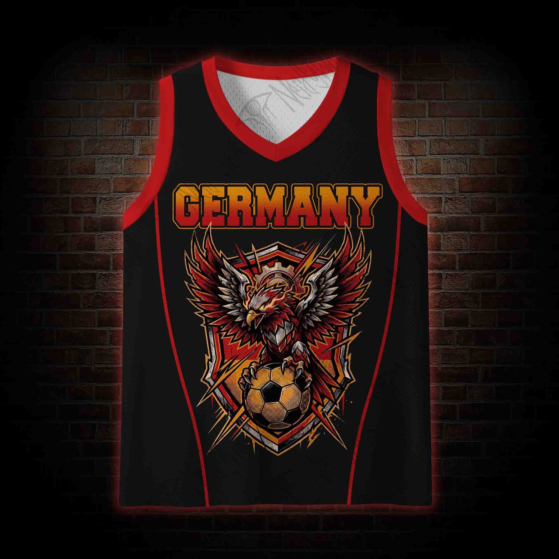 Personalized Bald Eagle Football Mesh Jersey Tank Top