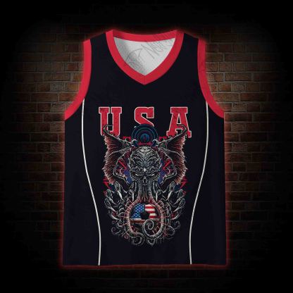 Personalized Bald Eagle Football Mesh Jersey Tank Top