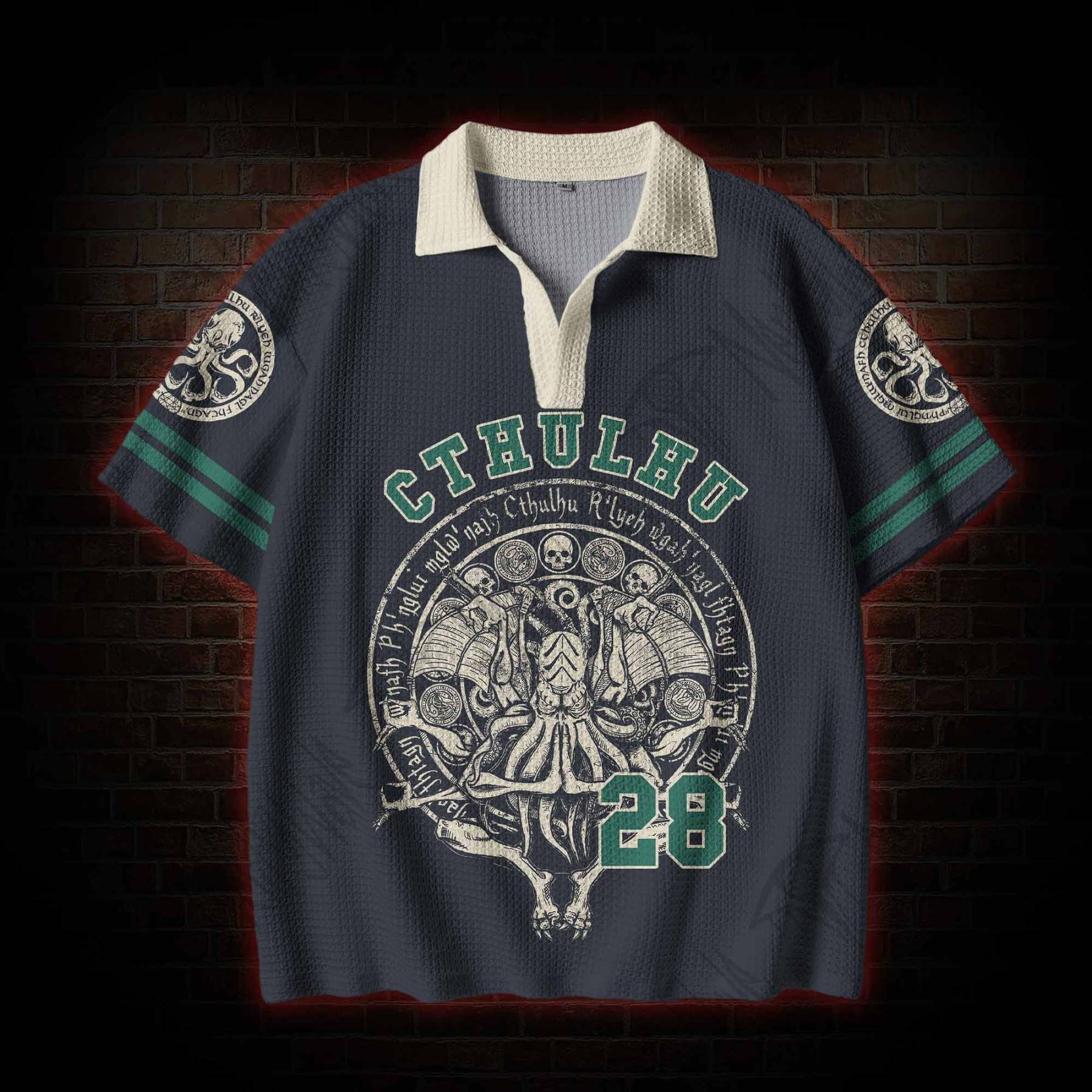 Cthulhu Crochet Knit Polo Shirt