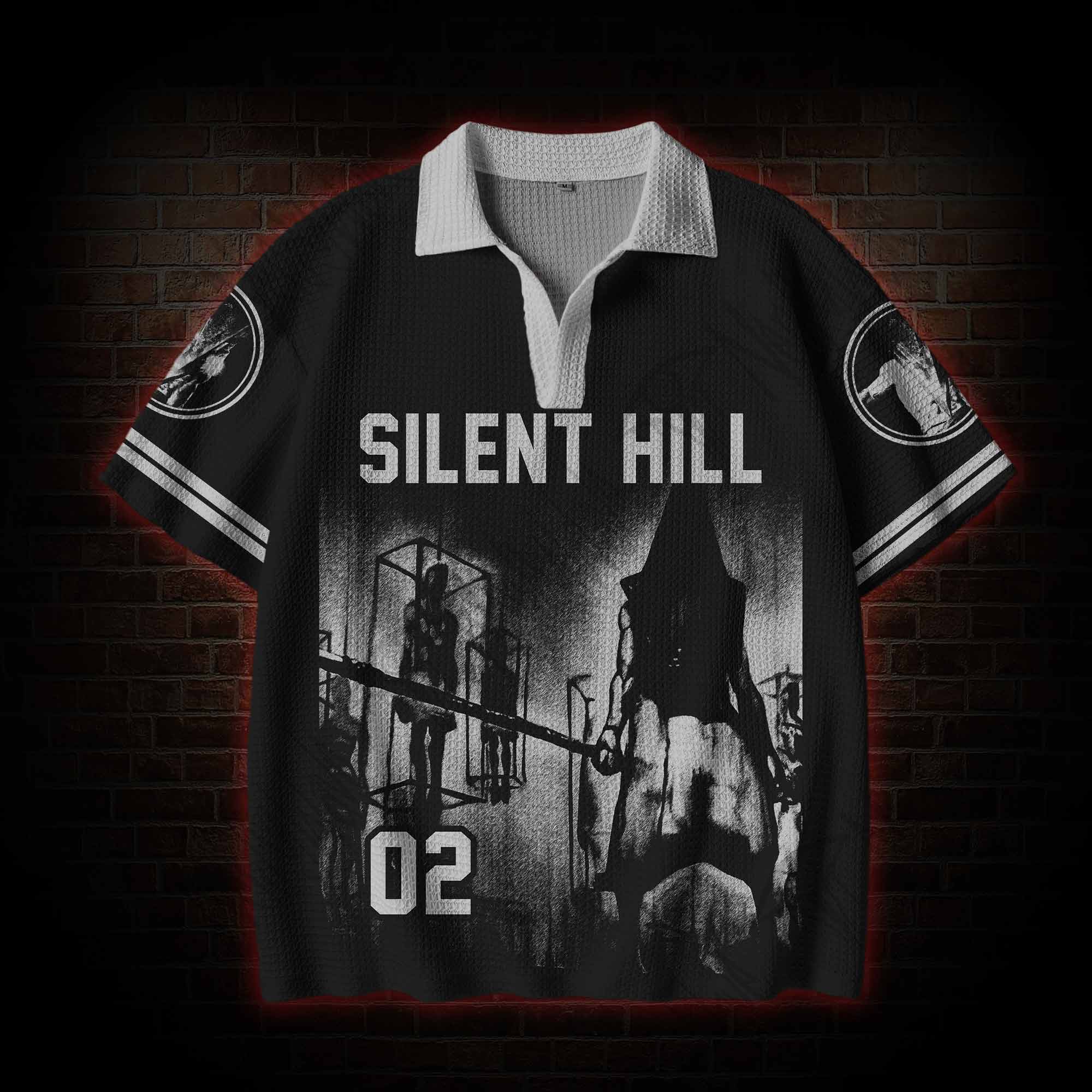 The Silent is Broken Crochet Knit Polo Shirt
