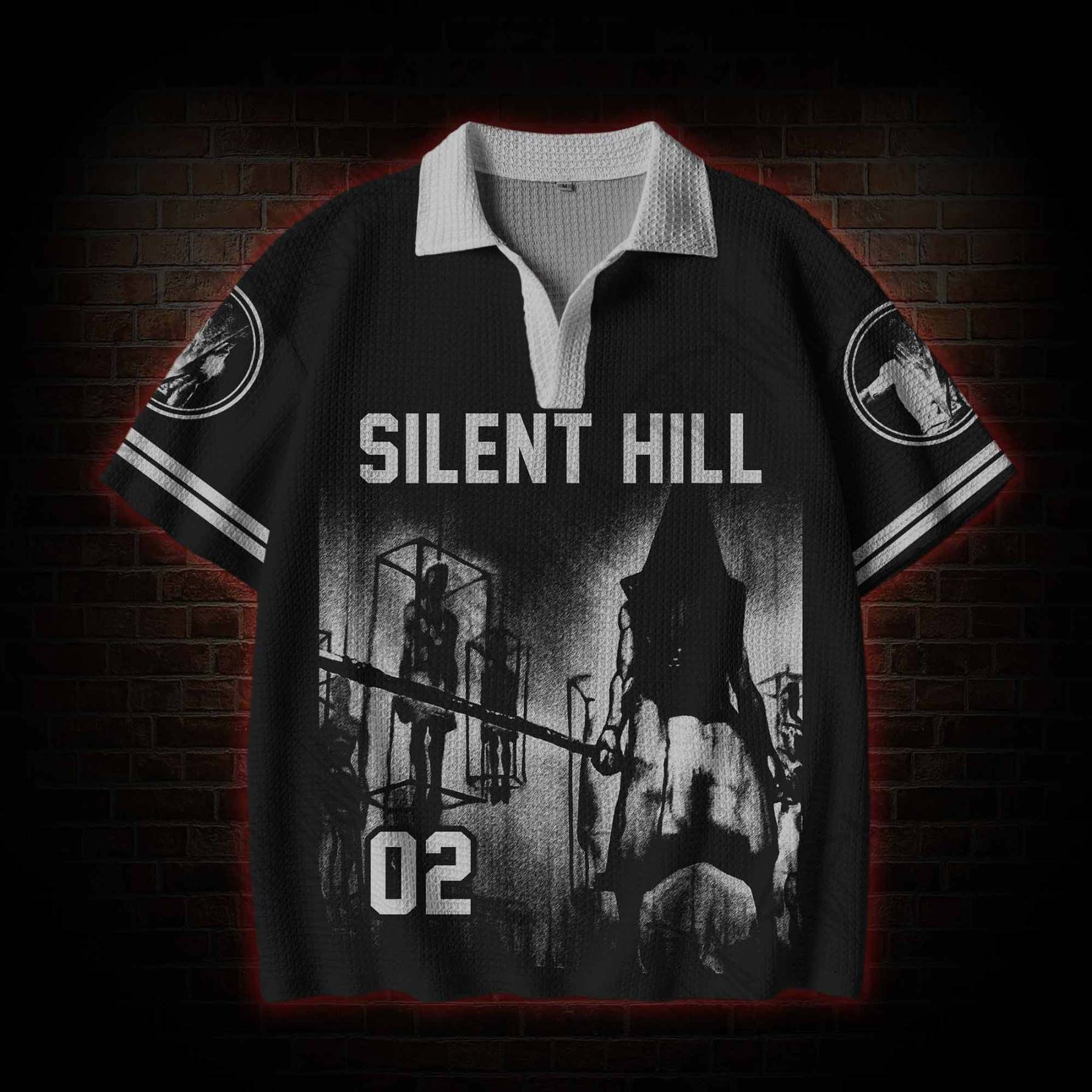 The Silent is Broken Crochet Knit Polo Shirt