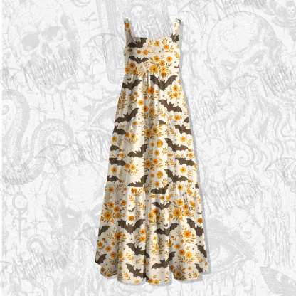 Batty Botanical Wide Straps Maxi Dress