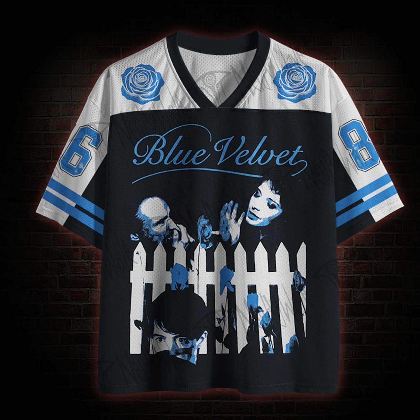 Blue Velvet Mesh Jersey