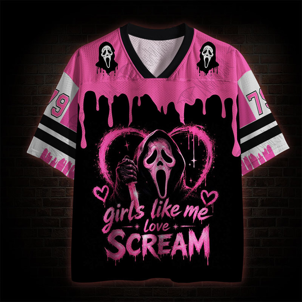 Girls Like Me Love Scream Mesh Jersey