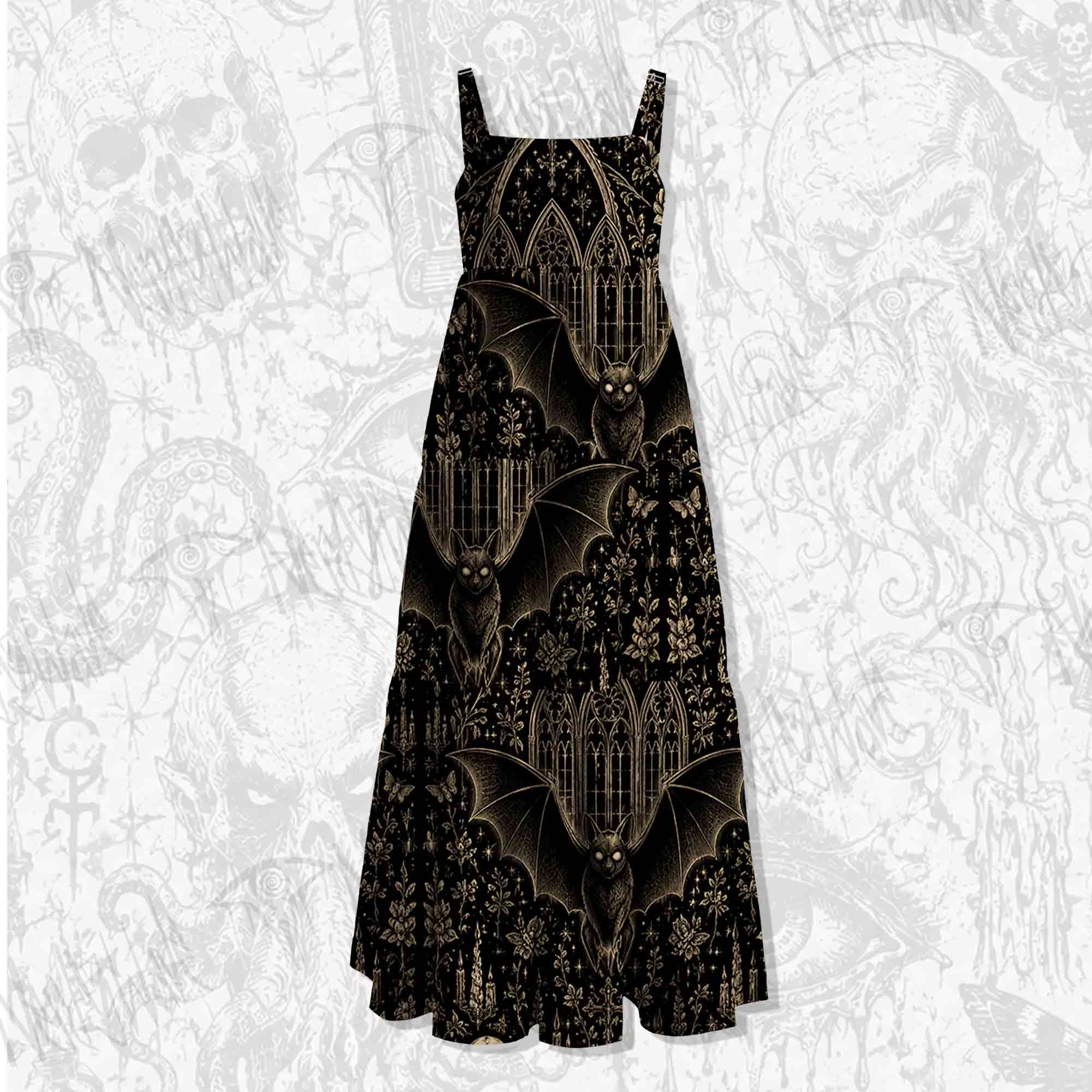The Bat Wide Straps Maxi Dress