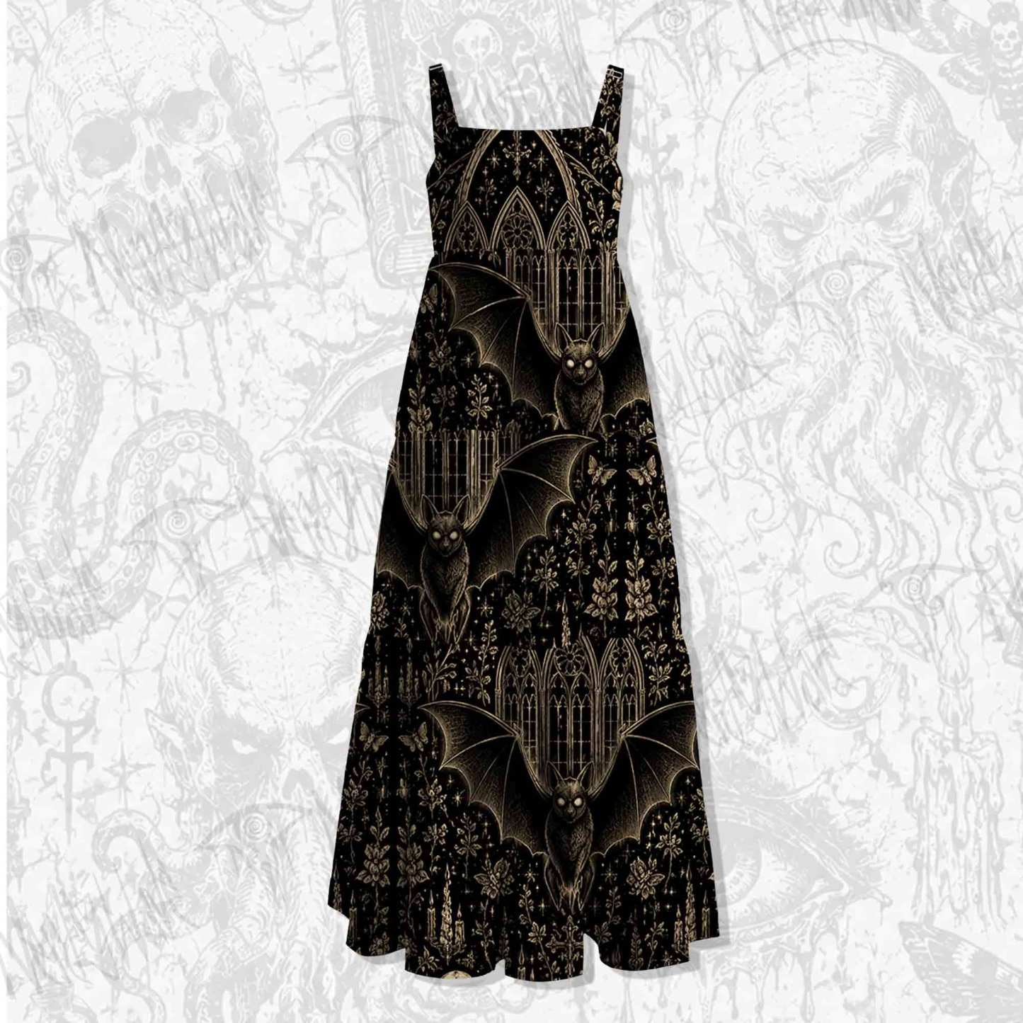 The Bat Wide Straps Maxi Dress