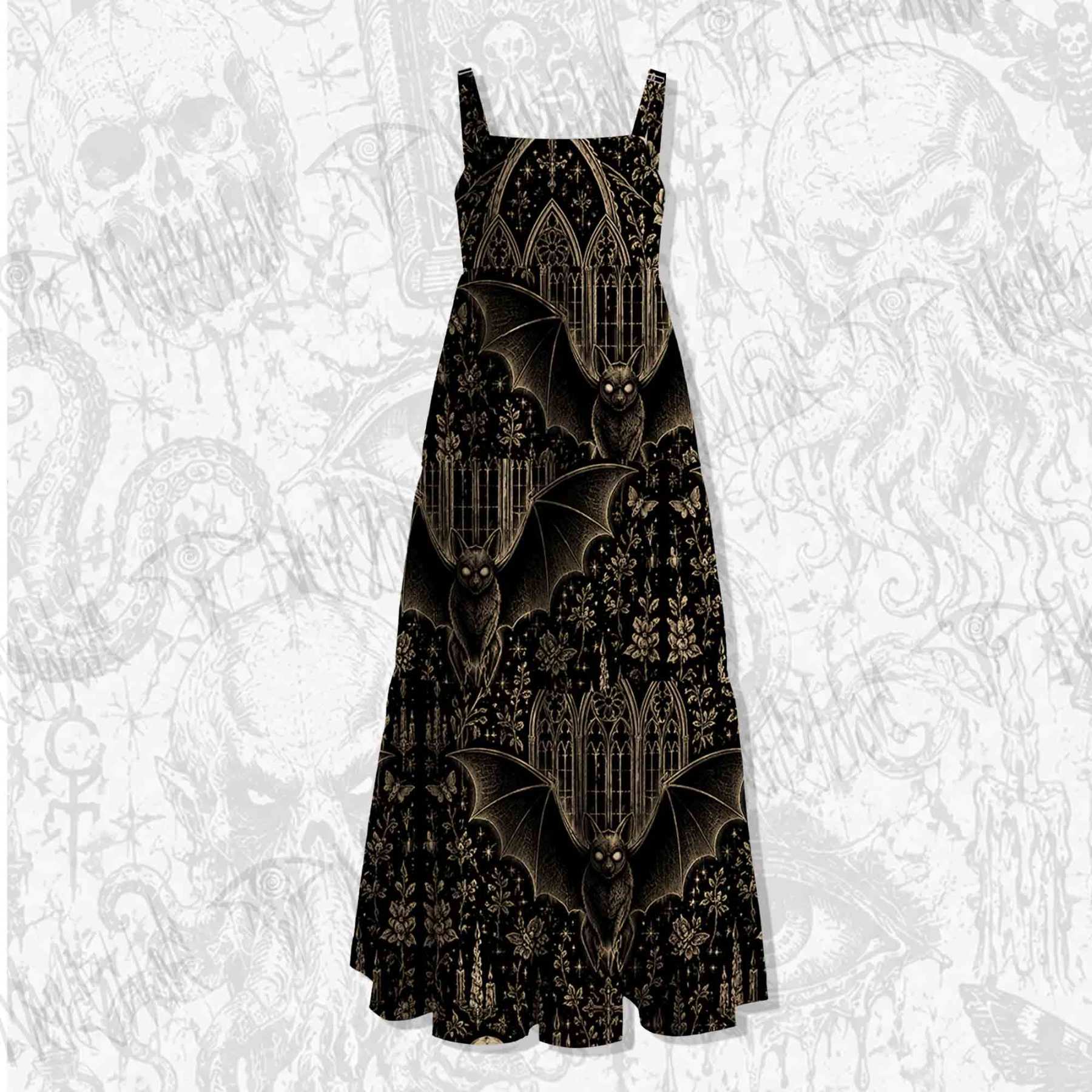 The Bat Wide Straps Maxi Dress