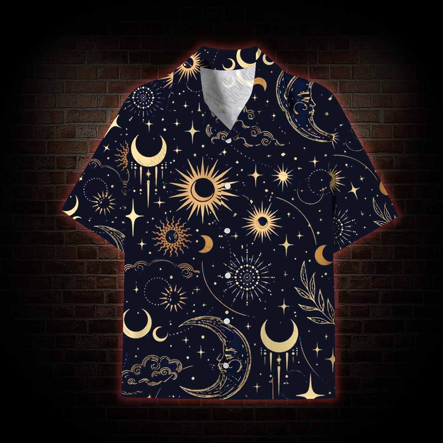 Celestial Aesthetic Lightweight Hawaiian Shirt