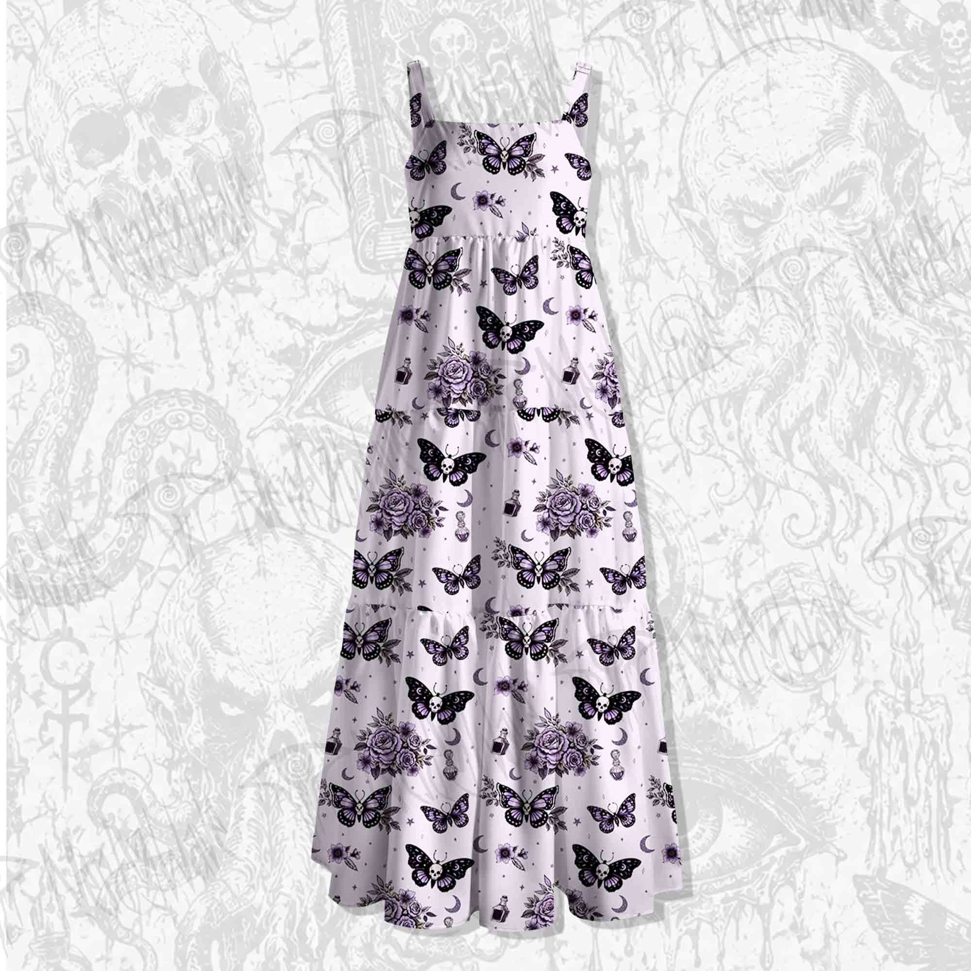 Fatal Romantic Wide Straps Maxi Dress