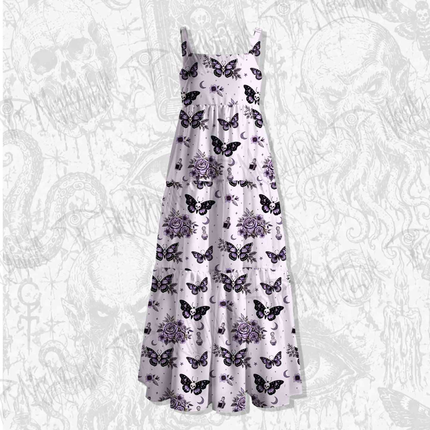 Fatal Romantic Wide Straps Maxi Dress